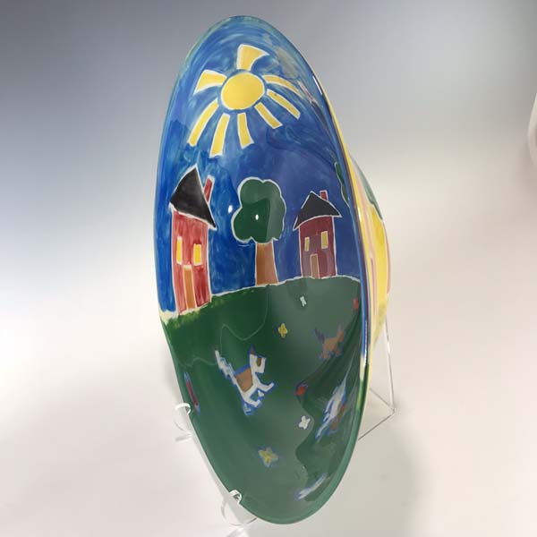 "Our House" Painted Bowl by Beck Glass, Inc. - Image 4